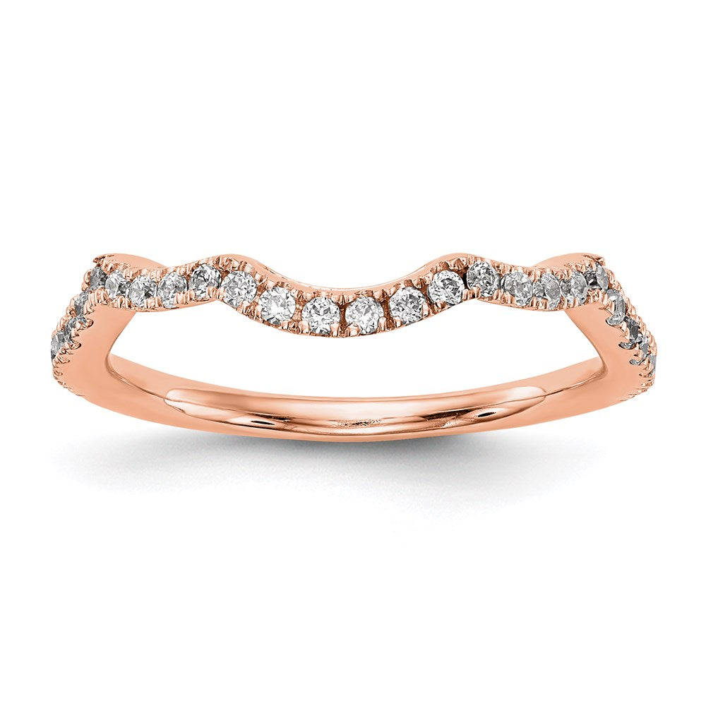 14K Rose Gold Diamond Wedding Band, 0.256 ct, Size 7, 1.4 g - ID5S9RM2334B-026-RAAA8L7