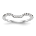 True Origin 14K White Gold 1/5 carat Lab Grown Diamond VS+ F+ Complete Wedding Band, 0.2 ct, Size 7