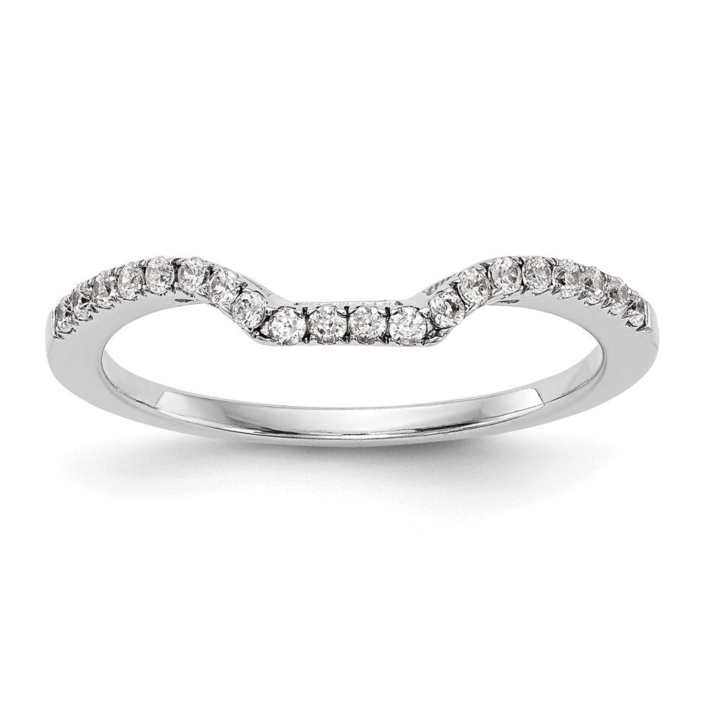 True Origin 14K White Gold 1/5 carat Lab Grown Diamond VS+ F+ Complete Wedding Band, 0.2 ct, Size 7