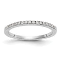 14K White Gold Diamond Wedding Band, 0.225 ct, Size 7