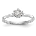 14k White Gold Complete Diamond Cluster Engagement Ring, 0.099 ct, Size 7, 1.87 g - ID5S9RM2350E-010-WAA8L7