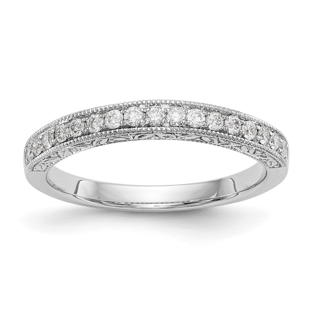 14k White Gold 1/5 carat Diamond Complete Wedding Band, 0.204 ct, Size 7, 2.75 g - ID5S9RM2371B-020-WAA8L7