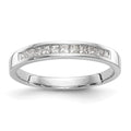 14k White Gold Channel-set 1/3 carat Princess Diamond Complete Wedding Band, 0.24 ct, Size 7, 1.75 g - ID5S9RM2385B-030-WAA8L7