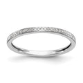 14k White Gold 1/6 carat Diamond Set of 2 Complete Wedding Bands, 0.153 ct, Size 7, 3.09 g - ID5S9RM2389B-014-WAA8L7
