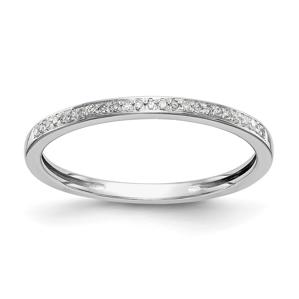 14k White Gold 1/6 carat Diamond Set of 2 Complete Wedding Bands, 0.153 ct, Size 7, 3.09 g - ID5S9RM2389B-014-WAA8L7