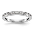 14K White Gold Diamond Wedding Band, 0.2 ct, Size 7, 1.95 g