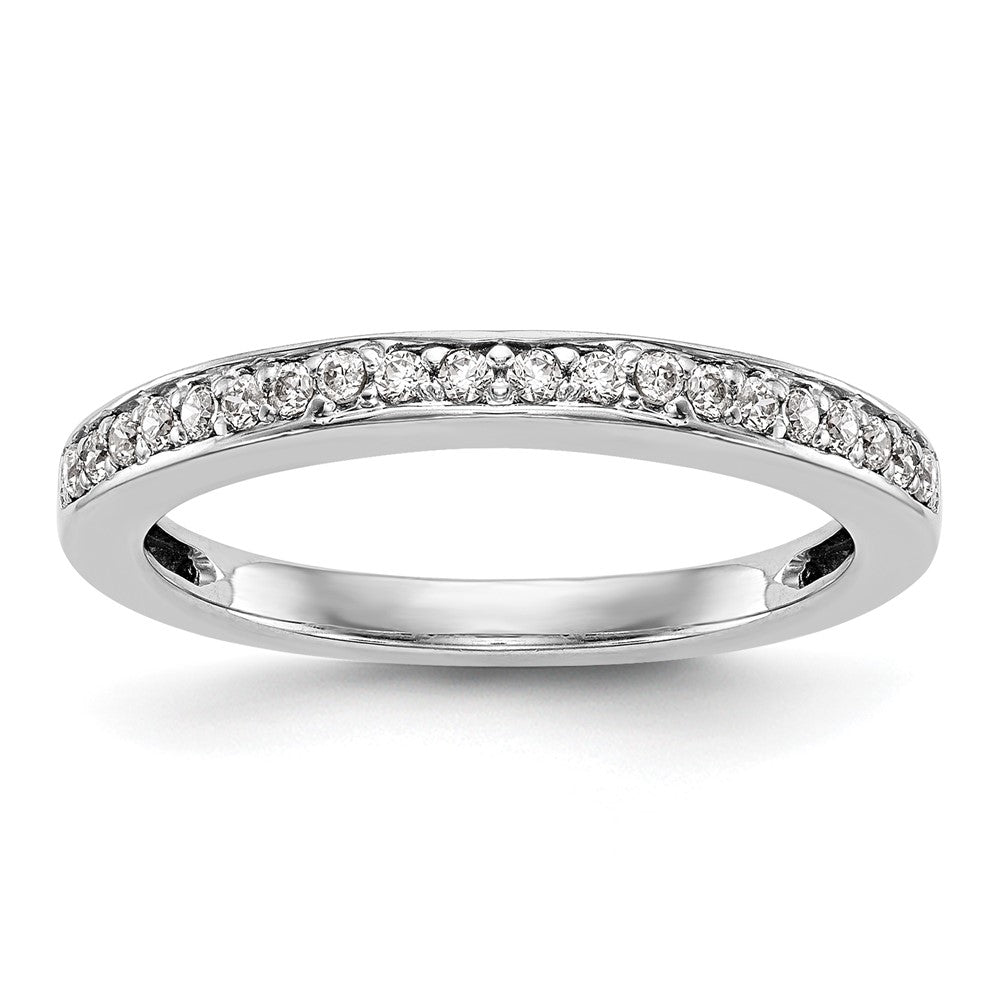 14K White Gold Diamond Wedding Band, 0.2 ct, Size 7, 1.95 g