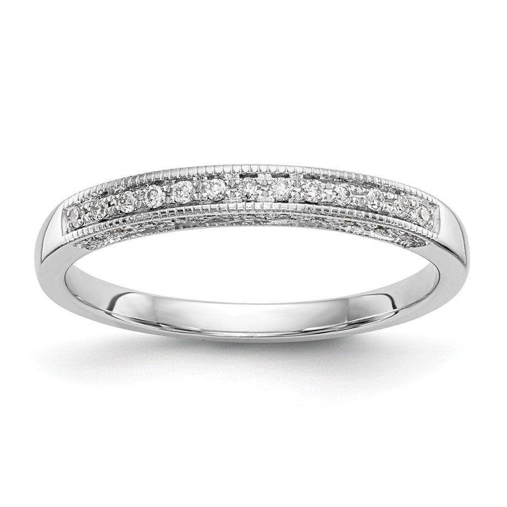14k White Gold 1/6 carat Diamond Complete Wedding Band, 0.158 ct, Size 7, 2.36 g - ID5S9RM2391B-015-WAA8L7