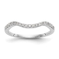 14k White Gold 1/5 carat Diamond Contoured Complete Wedding Band, 0.19 ct, Size 7, 1.66 g - ID5S9RM2393B-019-WAA8L7