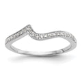 14k White Gold 1/10 carat Diamond Contoured Complete Wedding Band, 0.1 ct, Size 7, 1.59 g - ID5S9RM2413B-010-WAA8L7