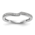 14k White Gold 1/10 carat Diamond Contoured Complete Wedding Band, 0.107 ct, Size 7, 1.81 g - ID5S9RM2414B-010-WAA8L7