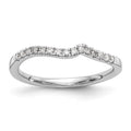 14k White Gold Diamond Wedding Band, 0.165 ct, Size 7, 1.7 g - ID5S9RM2425B-017-WAA8L7