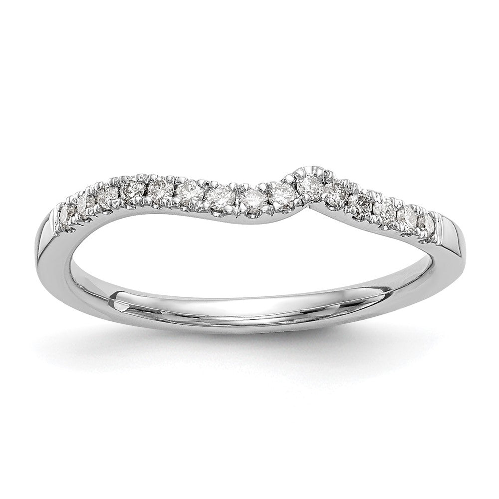 14k White Gold Diamond Wedding Band, 0.165 ct, Size 7, 1.7 g - ID5S9RM2425B-017-WAA8L7
