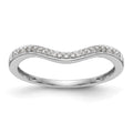 14k White Gold 1/20 carat Diamond Contoured Complete Wedding Band, 0.072 ct, Size 7, 1.27 g - ID5S9RM2430B-007-WAA8L7