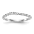 14k White Gold 1/5 carat Diamond Contoured Complete Wedding Band, 0.184 ct, Size 7, 1.23 g - ID5S9RM2449B-016-WAA8L7