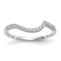 14K White Gold Diamond Wedding Band, 0.164 ct, Size 7, 1.27 g - ID5S9RM2450B-016-WAA8L7