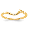 14k Yellow Gold Polished Contour Wedding Band, Size 7, 1.45 g