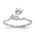 14k White Gold 1/20 carat Diamond Contoured Complete Wedding Band, 0.072 ct, Size 7, 1.47 g - ID5S9RM2509B-007-WAA8L7