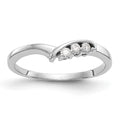 14k White Gold 1/20 carat Diamond Contoured Complete Wedding Band, 0.06 ct, Size 7, 1.81 g - ID5S9RM2511B-006-WAA8L7