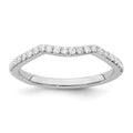 14k White Gold 1/5 carat Diamond Contoured Complete Wedding Band, 0.22 ct, Size 7, 2 g - ID5S9RM2515B-022-WAA8L7