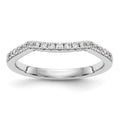 14k White Gold 1/4 carat Diamond Contoured Complete Wedding Band, 0.228 ct, Size 7, 2.71 g - ID5S9RM2516B-023-WAA8L7