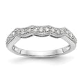 True Origin 14K White 1/4 carat Lab Grown Diamond VS+ F+ Complete Wedding Band, 0.24 ct, Size 7