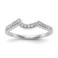 14k White Gold 1/6 carat Diamond Contoured Complete Wedding Band, 0.16 ct, Size 7, 1.58 g - ID5S9RM2537B-014-WAA8L7
