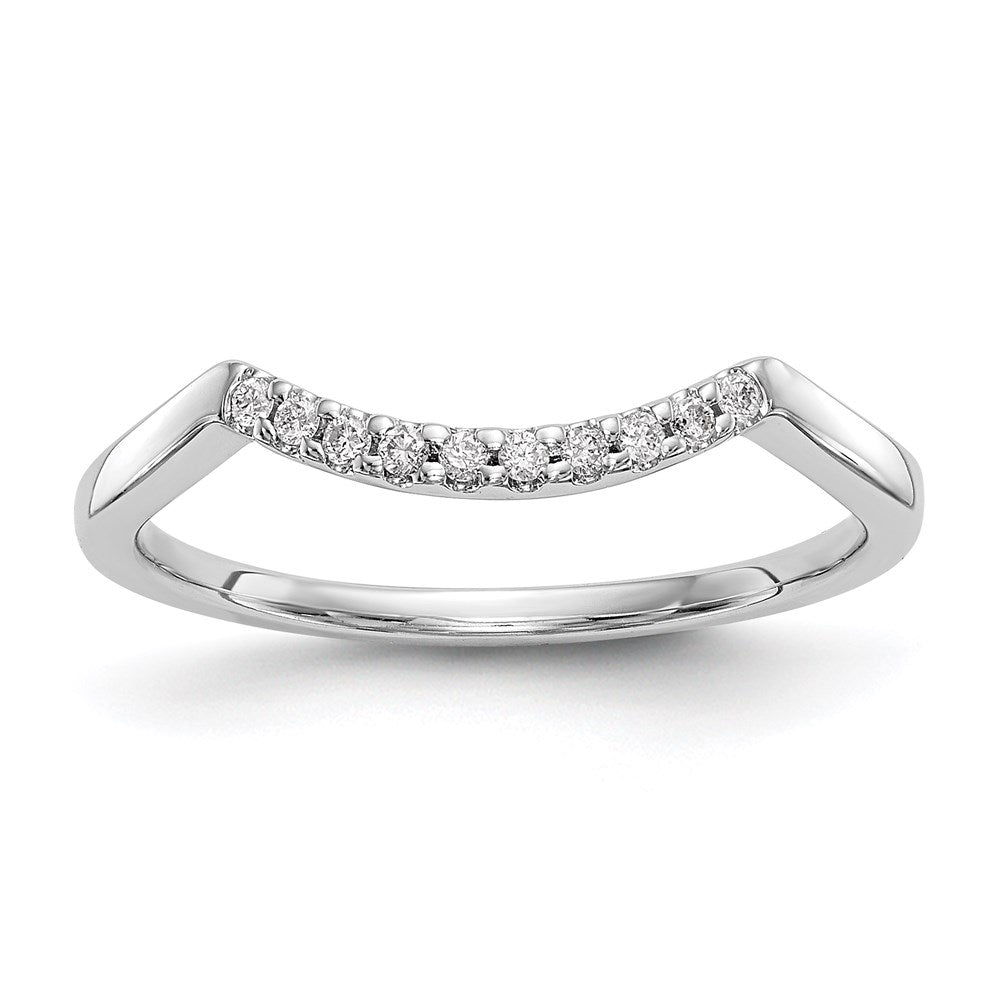 14k White Gold Diamond Wedding Band, 0.08 ct, Size 7, 1.62 g - ID5S9RM2542B-009-WAA8L7