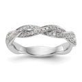 14k White Gold Criss-Cross 1/3 carat Diamond Complete Wedding Band, 0.375 ct, Size 7, 2.76 g - ID5S9RM2577B-036-WAA8L7