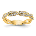 14k Yellow Gold Diamond Wedding Band, 0.375 ct, Size 7, 2.88 g