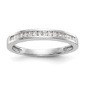14k White Gold 1/5 carat Channel-set Princess Diamond Complete Wedding Band, 0.21 ct, Size 7, 2.11 g - ID5S9RM2665B-022-WAA8L7