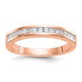 14k Rose Gold Diamond Wedding Band, 0.335 ct, Size 6