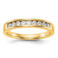 14k Yellow Gold Diamond Wedding Band, 0.27 ct, Size 7