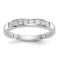 14k White Gold 8-Stone 1/2 carat Princess Diamond Complete Channel Band, 0.56 ct, Size 7, 2.25 g - ID5S9RM2671B-056-WAA8L7