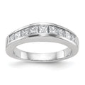 14k White Gold 1 carat Channel-set Princess Diamond Complete Wedding Band, 1.02 ct, Size 7, 3.75 g - ID5S9RM2676B-100-WAA8L7
