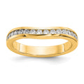 14k Yellow Gold Diamond Wedding Band, 0.168 ct, Size 7