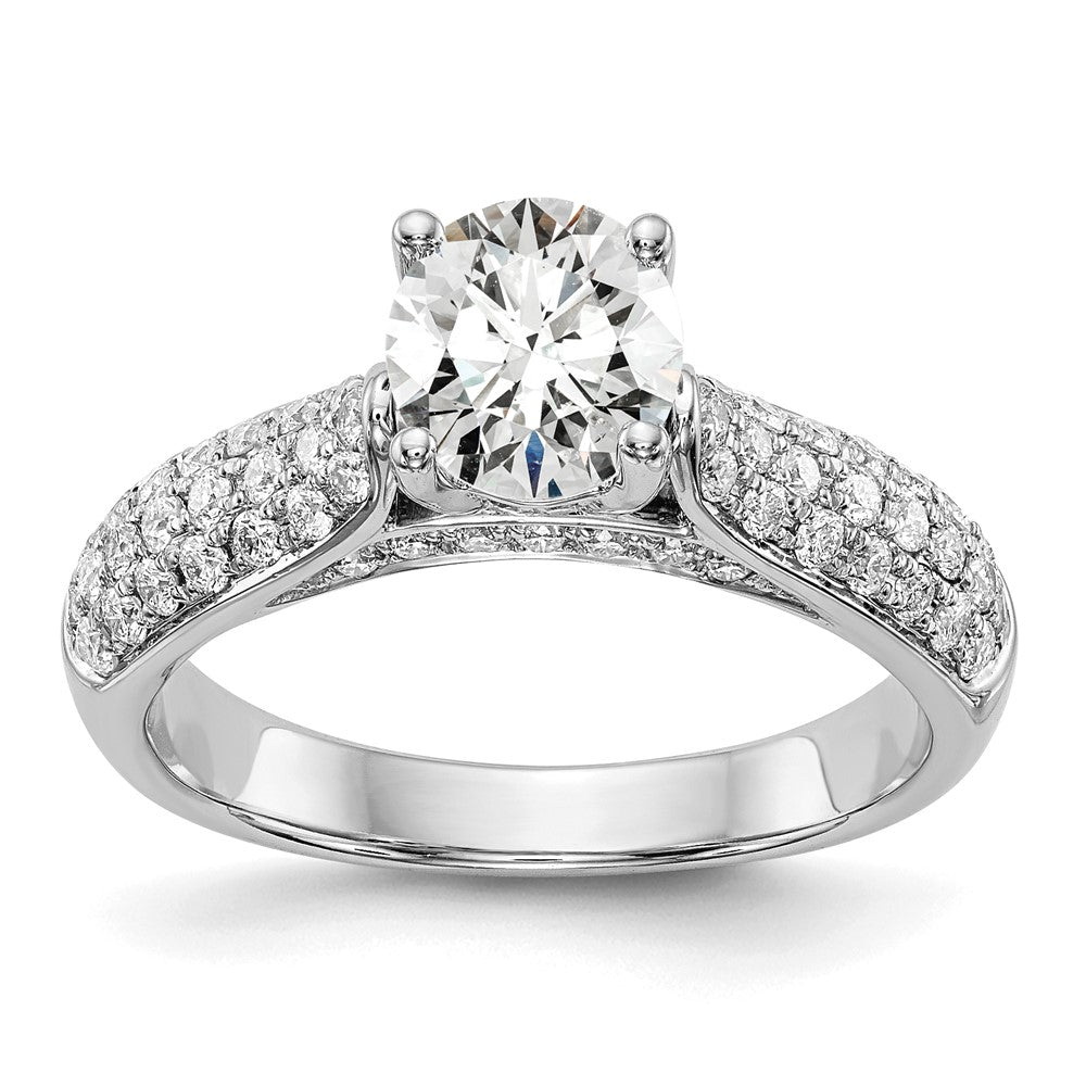 14kw Lab Grown Diamond VS/SI+ G+ Engagement Ring w/.75ct Center, 1.418 ct