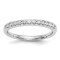 14k White Gold 1/4 carat Diamond Complete Wedding Band, 0.24 ct, Size 7, 2.47 g - ID5S9RM2785B-025-WAA8L7
