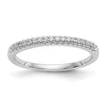 14k White Gold 1/10 carat Diamond Complete Wedding Band, 0.108 ct, Size 7, 1.81 g