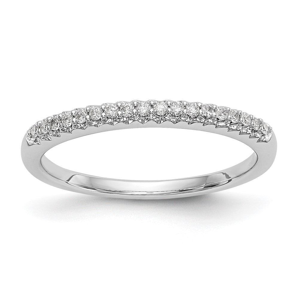 14k White Gold 1/10 carat Diamond Complete Wedding Band, 0.108 ct, Size 7, 1.81 g