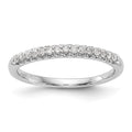 14k White Gold 1/6 carat Diamond Complete Wedding Band, 0.164 ct, Size 7, 1.88 g - ID5S9RM2787B-016-WAA8L7