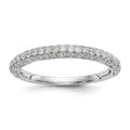 14k White Gold 3/4 carat Diamond Complete Wedding Band, 0.754 ct, Size 7, 1.3 g - ID5S9RM2791B-077-WAA8L7