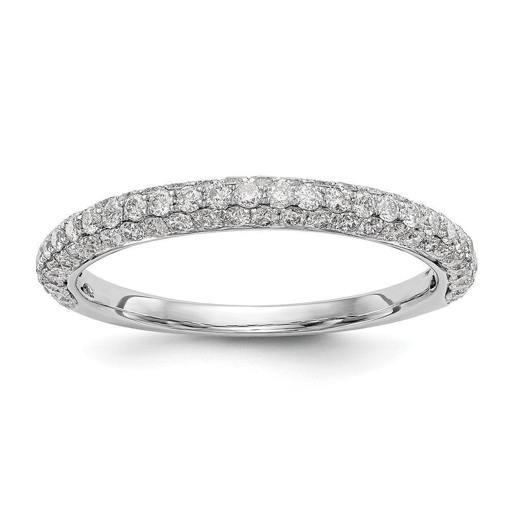 14k White Gold 3/4 carat Diamond Complete Wedding Band, 0.754 ct, Size 7, 1.3 g - ID5S9RM2791B-077-WAA8L7