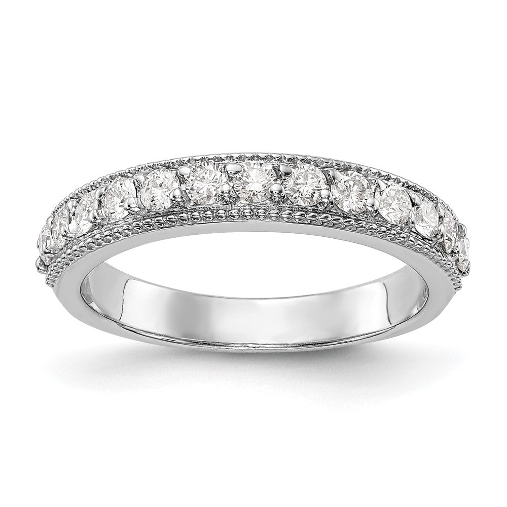 14k White Gold Diamond Wedding Band, 0.455 ct, Size 7, 3.49 g - ID5S9RM2792B-045-WAA8L7