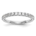 14k White Gold 3/8 carat Diamond Wedding Band, 0.42 ct, Size 7