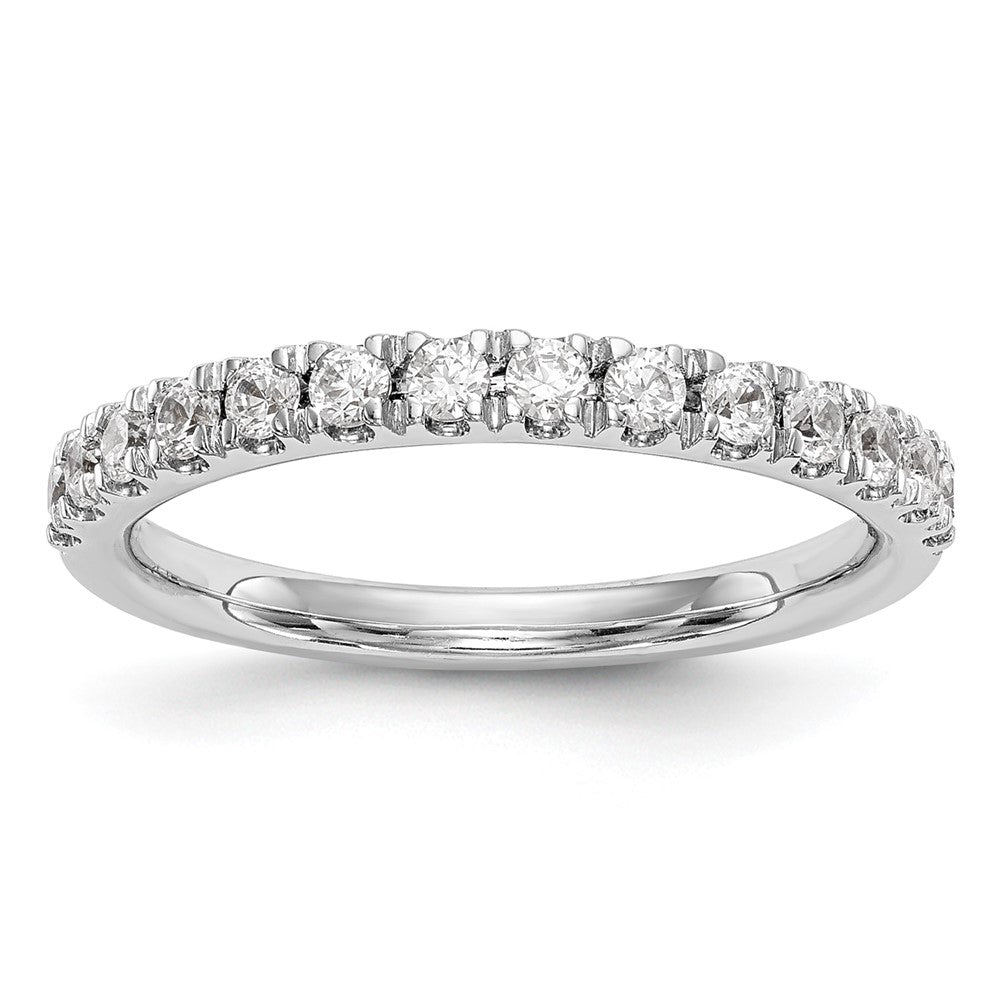 14k White Gold 3/8 carat Diamond Wedding Band, 0.42 ct, Size 7