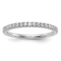 14k White Gold 1/3 carat Diamond Complete Wedding Band, 0.315 ct, Size 7, 1.44 g