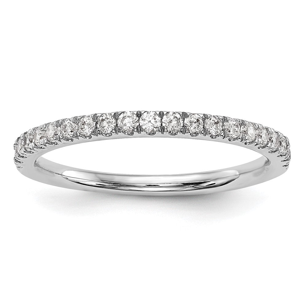 14k White Gold 1/3 carat Diamond Complete Wedding Band, 0.315 ct, Size 7, 1.44 g