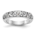 14k White Gold 1/8 carat Diamond Complete Wedding Band, 0.12 ct, Size 7, 3.68 g - ID5S9RM2839B-014-WAA8L7