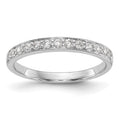 14k White Gold 1/3 carat Diamond Complete Wedding Band, 0.325 ct, Size 7, 2.12 g